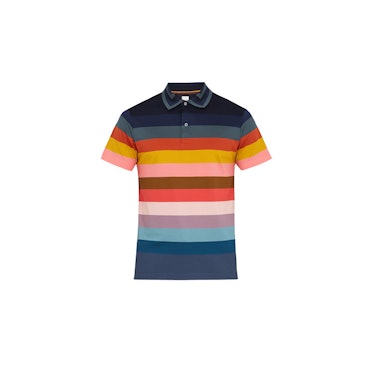Paul Smith, Rainbow Striped Cotton-Pique Polo Shirt