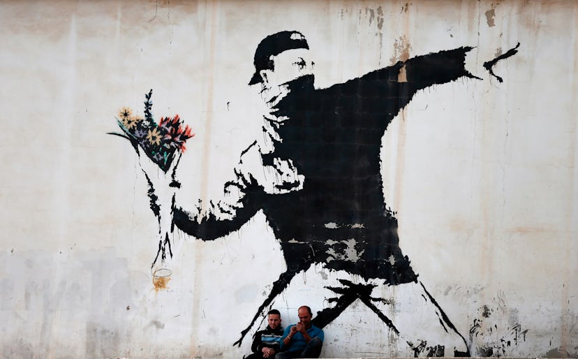 TOPSHOT-PALESTINIAN-ISRAEL-BETHLEHEM-BANKSY