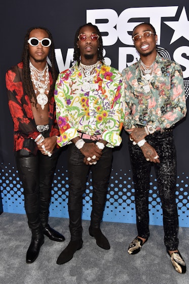 Offset and Quavo Wear Coordinated Metallics on the MTV VMAs Red Carpet
