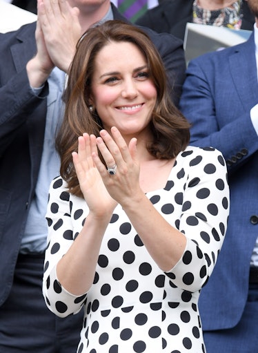  Catherine, Duchess of Cambridge attends day one of the Wimbledon Tennis Championships at Wimbledon ...