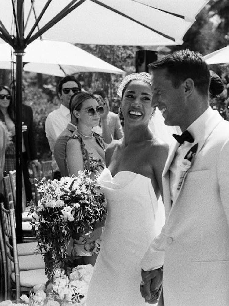 Hannah Bronfman and Brendan Fallis during their wedding at La Mamounia resort in Marrakech