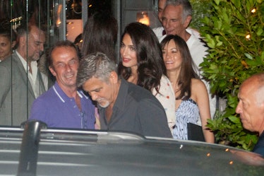 George Clooney and Amal Alamuddin dinner at the Gatto Nero restaurant in Como lake