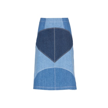 Marni denim midi skirt