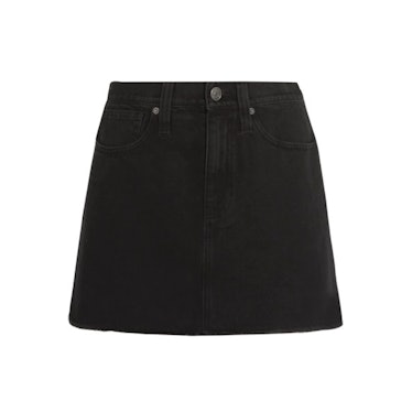 Madewell Frayed denim mini skirt