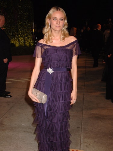 Diane Kruger in a purple gown at the 2007 Vanity Fair Oscar Party