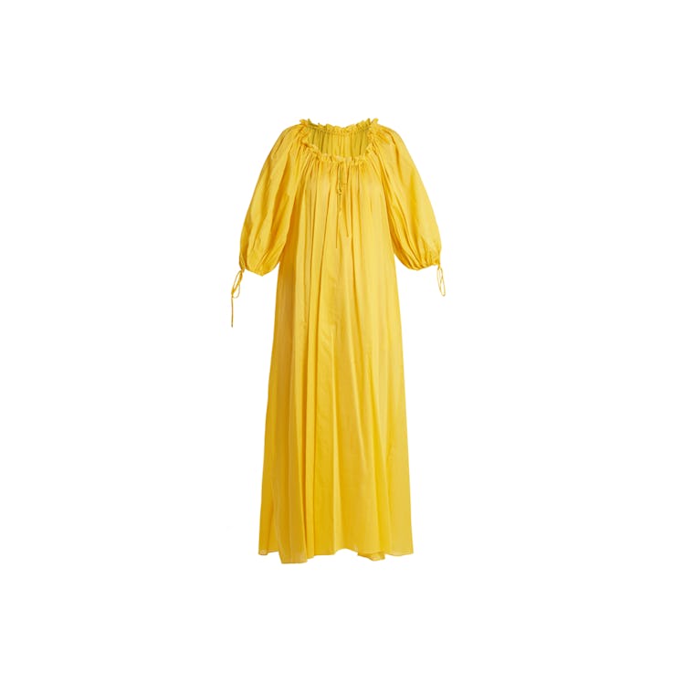 Three Graces London Almost a Honeymoon cotton dress in yellow