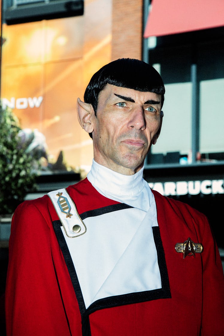 A visitor wearing Mr. Spock costume at the 2017 Comic-Con International, held in San Diego