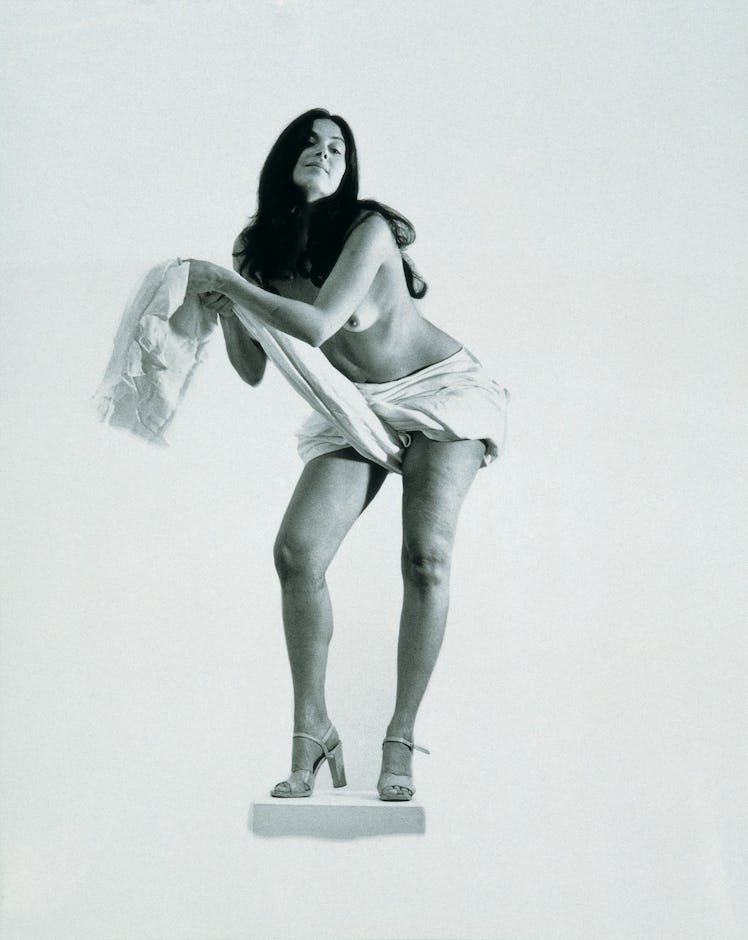 Super-T-Art photo of a naked black-haired woman