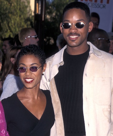 Jada Pinkett and actor Will Smith attend "The Nutty Professor"