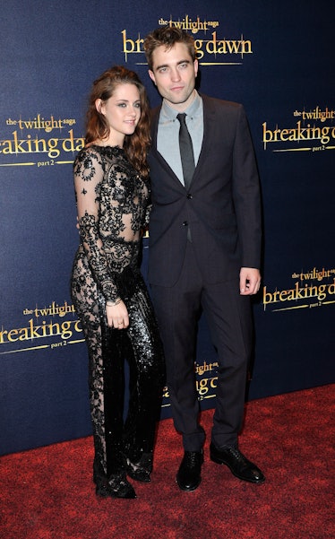 Kristen Steward with her ex-boyfriend Robert Pattinson on the Premiere of ’’Twilight: Breaking dawn’...