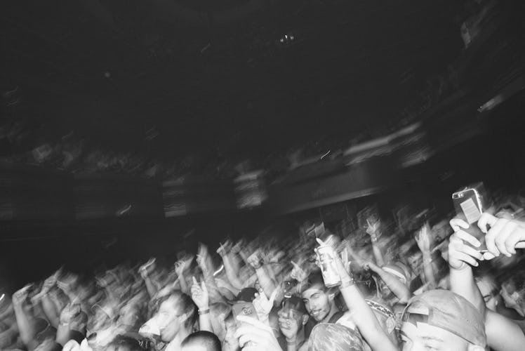 Blurred crowd at Action Bronson's concert