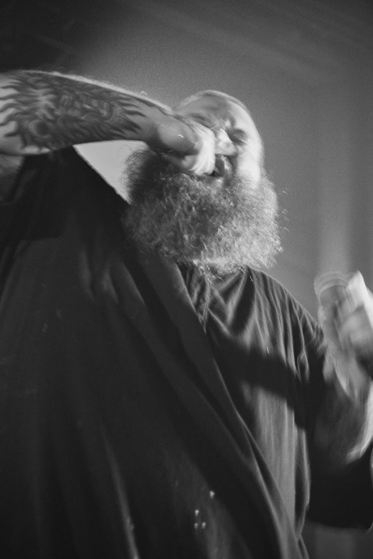 Action Bronson screaming during his concert
