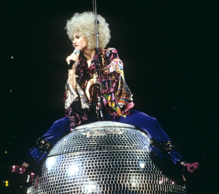 Madonna on a big ol' Disco Ball. 