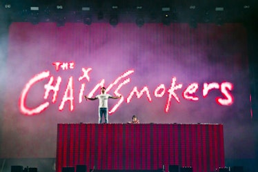 The stage of a Chainsmokers concert