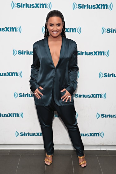 Demi Lovato Visits 'The Morning Mash Up' On SiriusXM Hits 1 Channel At The SiriusXM Studios In New Y...
