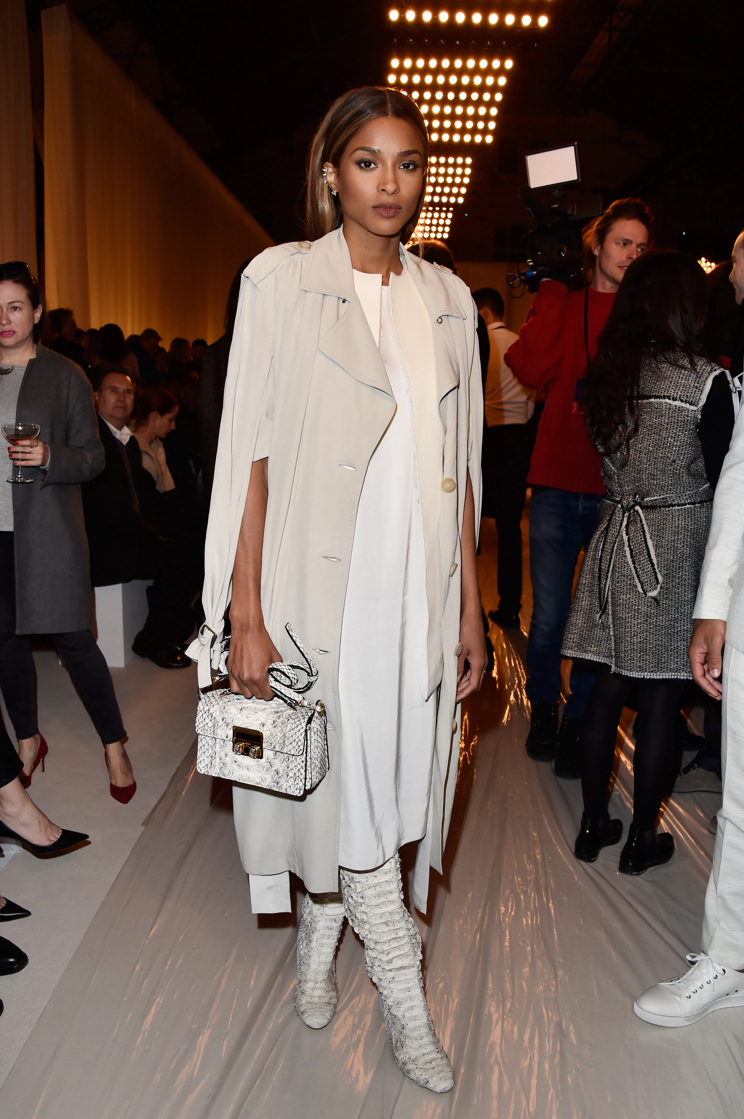 See How to Wear Thigh High Boots with Dresses, like Victoria Beckham and  Elle Fanning