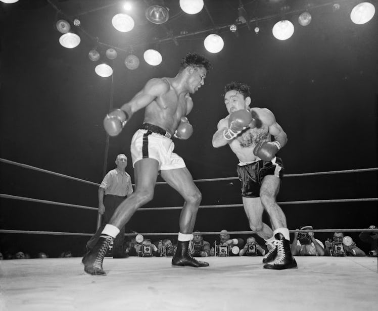 Sugar Ray Robinson and Carmen Basilio Boxing