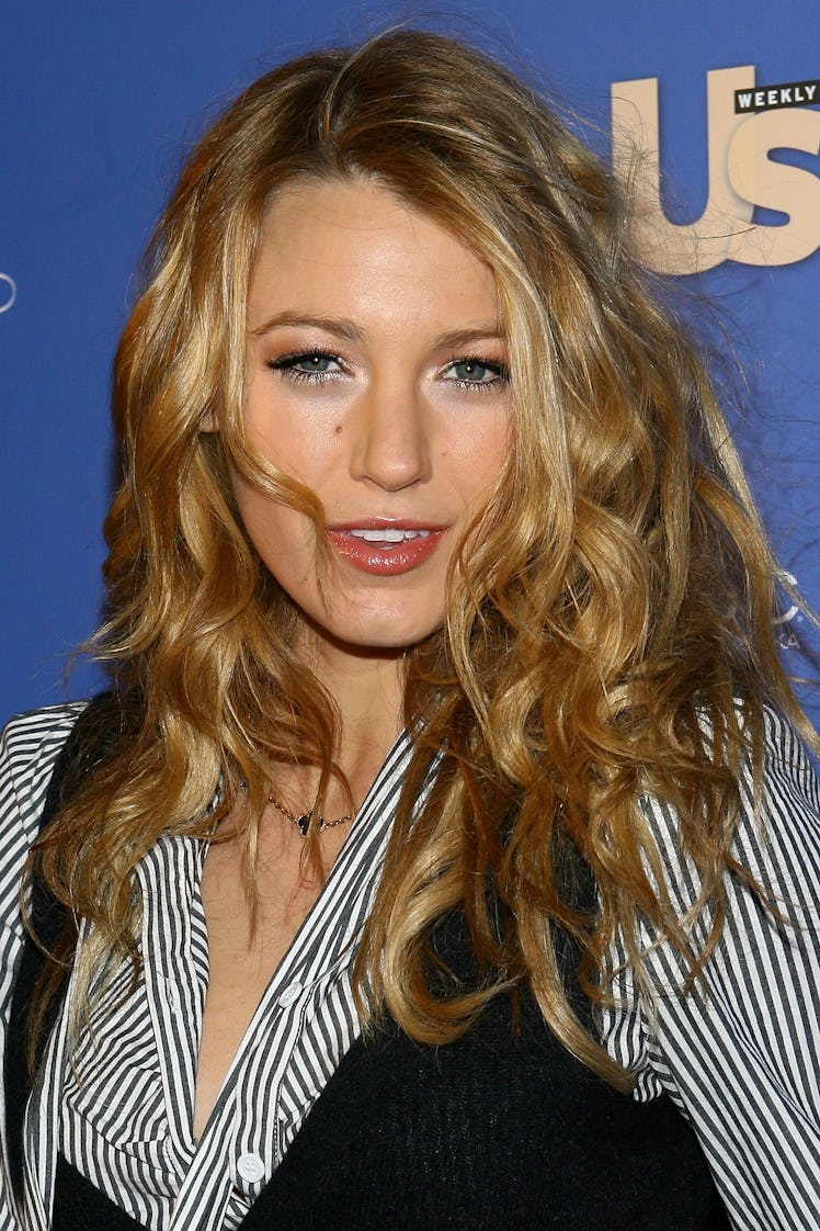 Blake Lively wearing wild, tousled curled haircut at the US Weekly’s Hot Hollywood Issue Celebration...