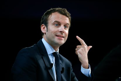 French Candidates For Presidential Election Attend "Place De La Sante" Event At Palais Brongniart in...