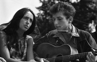 Joan Baez And Bob Dylan At March On Washington