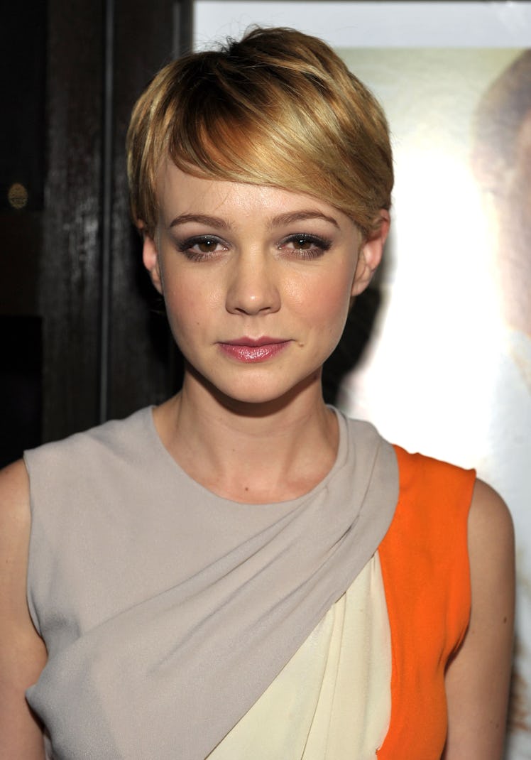 Carey Mulligan at the 2011 Film District Party wearing a blonde Pixie cut