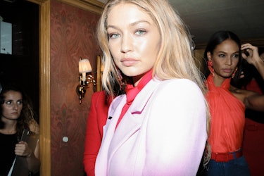 Gigi Hadid Carries a Bottle of Rosé in Her Bag at New York Fashion Week