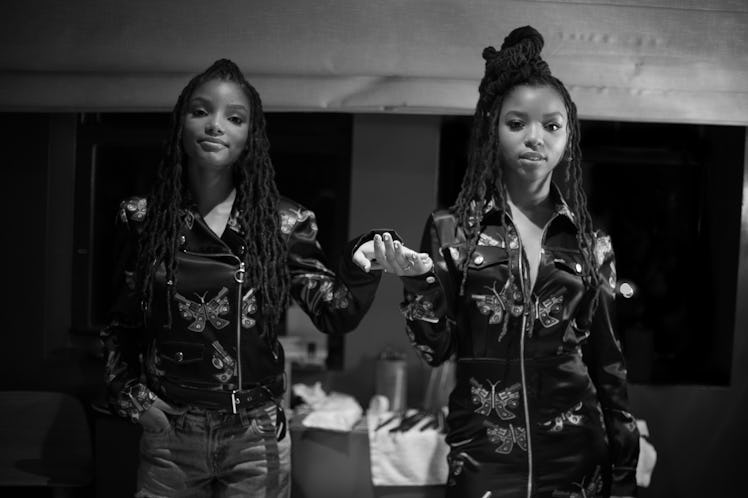 Chloe and Halle Bailey ready for their first Jeremy Scott Fashion Show