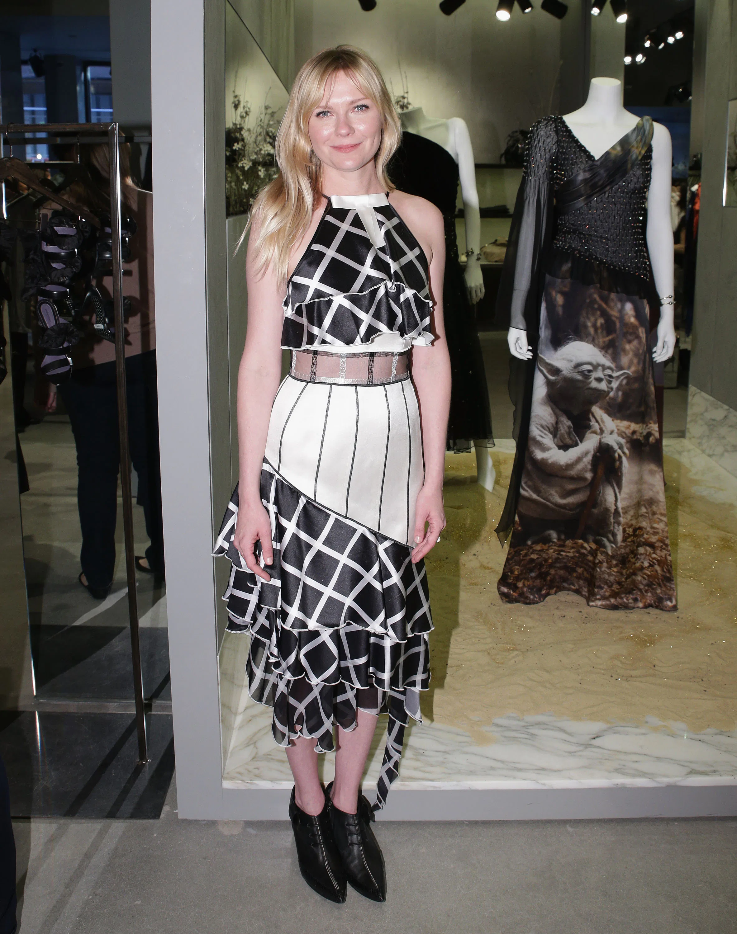 princess polly baby blue dress Kirsten Dunst Turns Heads in Unexpected Sheer Lace Gown That Bares Her  Underwear main image 1