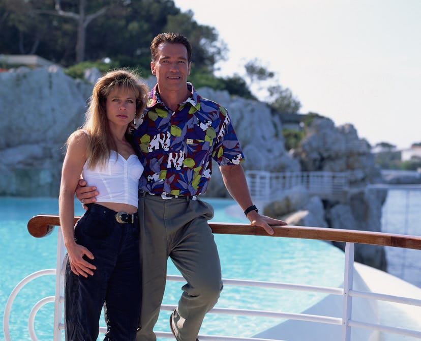 Arnold Schwarzenegger and Linda Hamilton