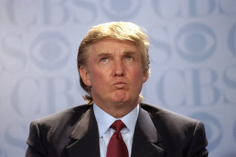 Donald Trump at news conference at the GM Building, where CB