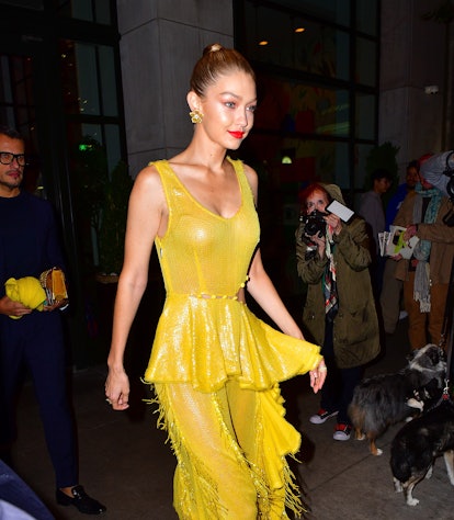 Gigi Hadid Test Drives Her Own Makeup Line Wearing the Perfect Red Lip