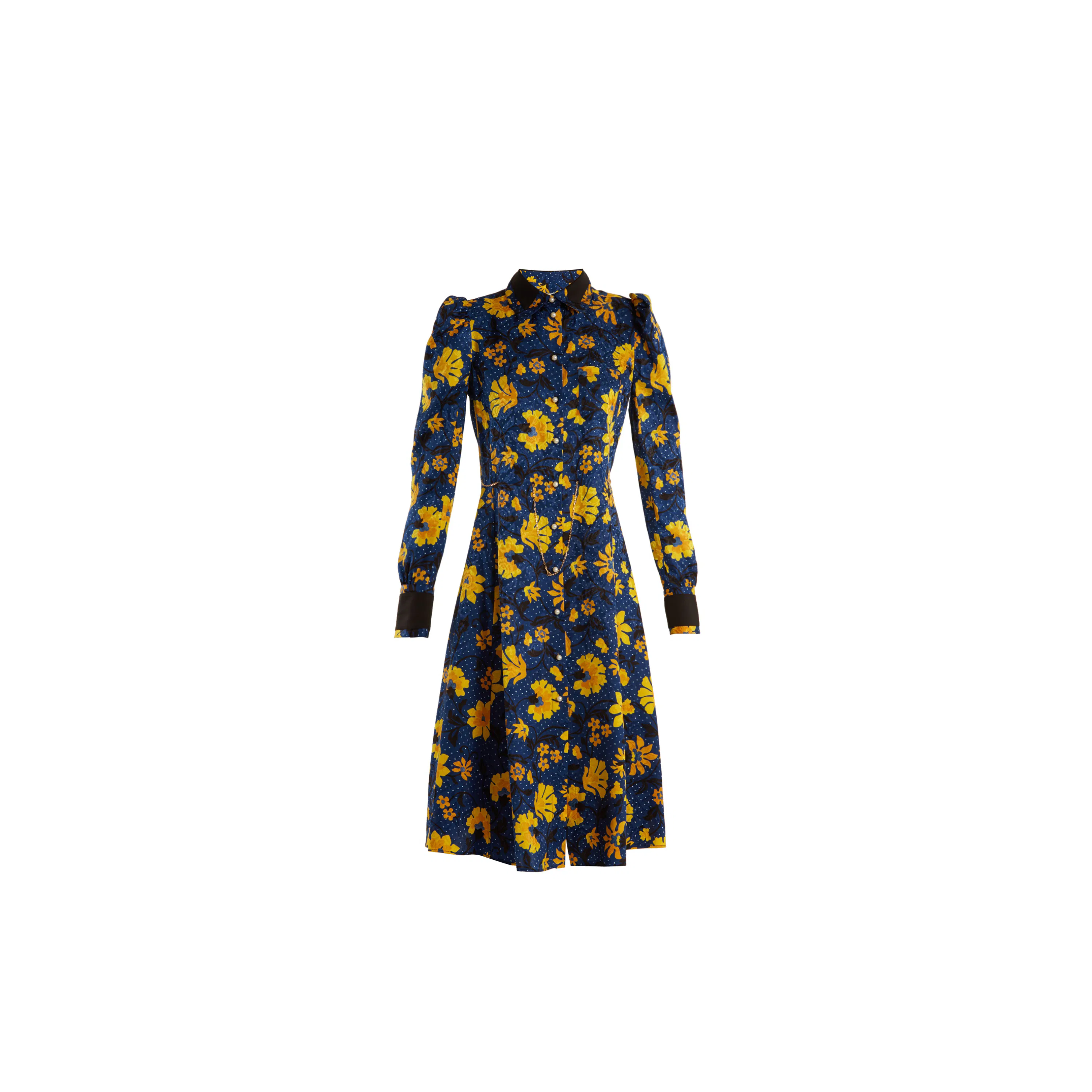 slim fit dress slacks Renesmee Yellow Floral Print Satin Maxi Dress - US 14