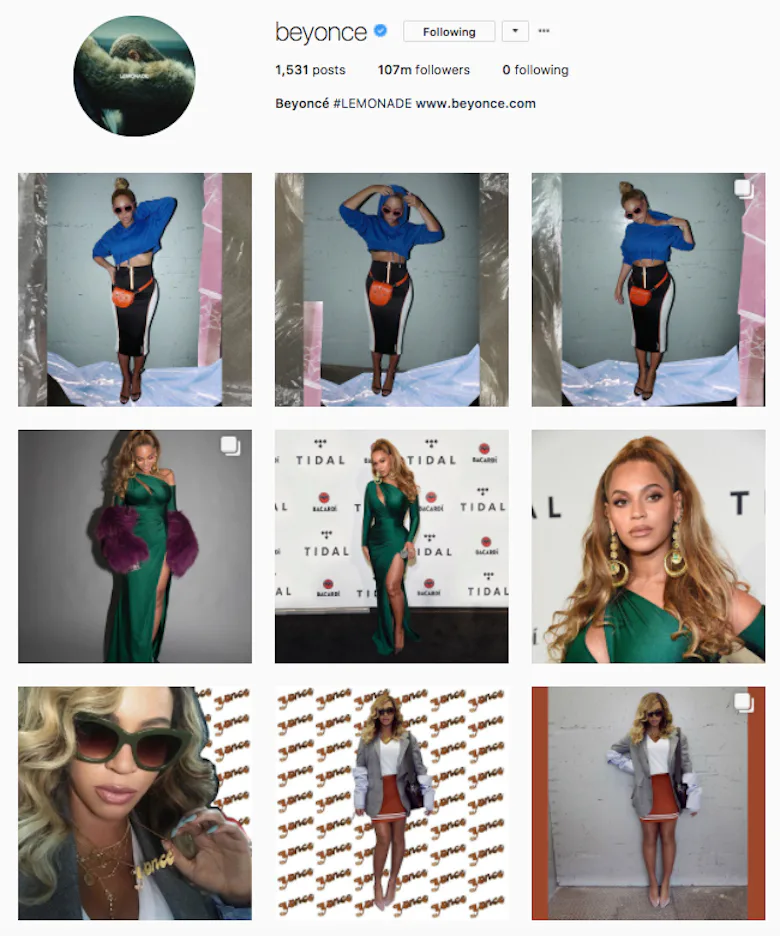 A Deep Dive Into Beyoncé’s Mastery of the Instagram Grid
