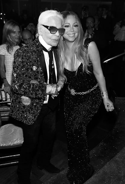 V Magazine's Intimate Dinner In Honor Of Karl Lagerfeld With A Special Performance By Mariah Carey A...