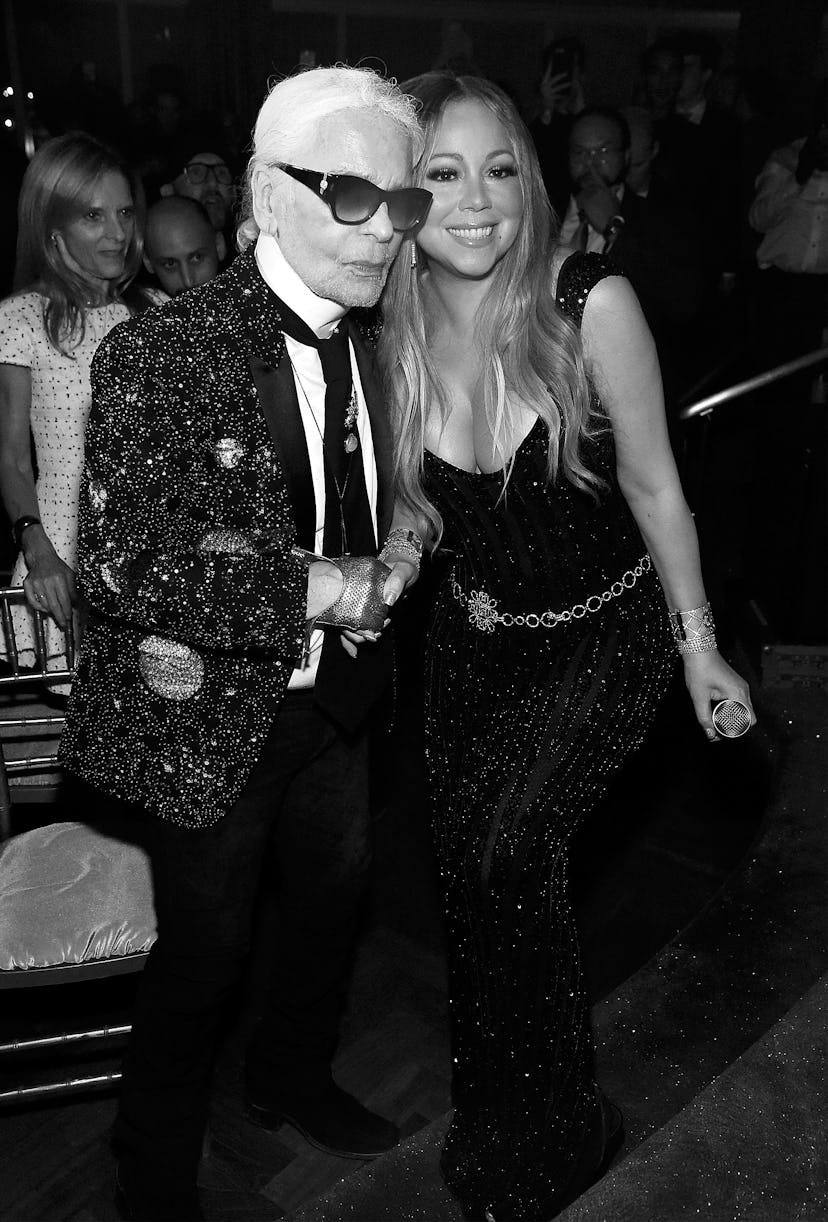 V Magazine's Intimate Dinner In Honor Of Karl Lagerfeld With A Special Performance By Mariah Carey A...
