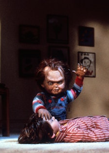 Child actor with Chucky In 'Child's Play'