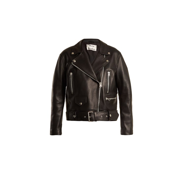 Acne Studios Merlyn black leather biker jacket