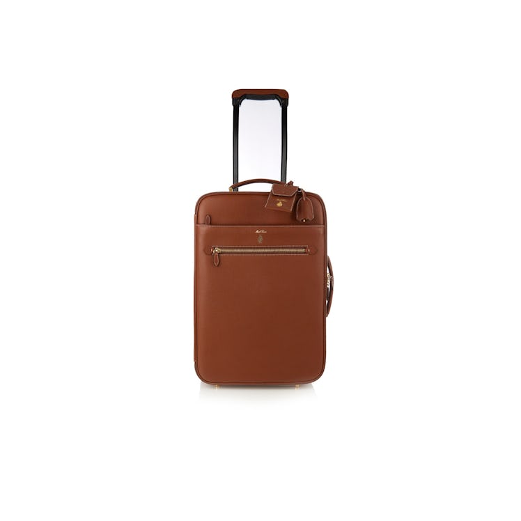 Mark Cross grained leather suitcase