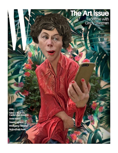 Cindy Sherman on the cover of W for her special "Selfie" project for W Magazine