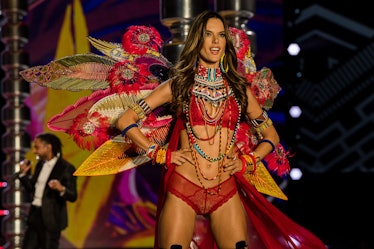 Alessandra Ambrosio on the runway at the 2017 Victoria’s Secret Fashion Show in Shanghai