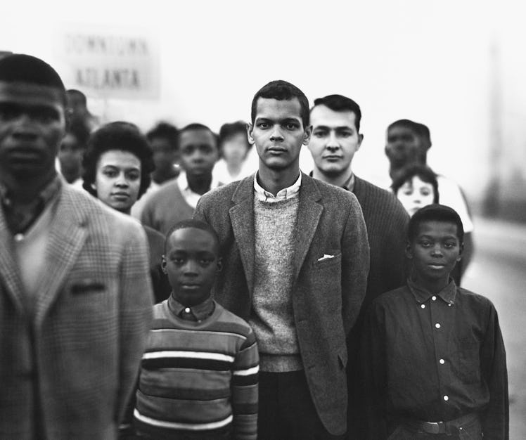 Student Non-violent Coordinating Committee (SNCC),led by Julian Bond, Atlanta, Georgia, March 23, 19...