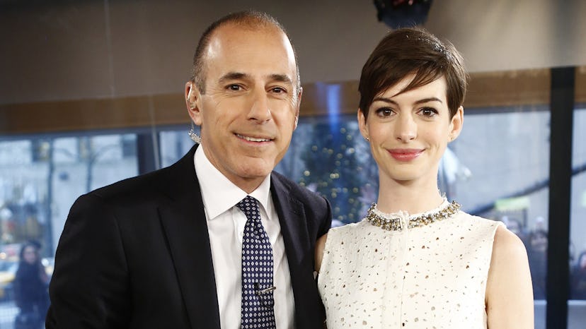 Anne Hathaway and Matt Lauer During 'Today' 2012 Interview