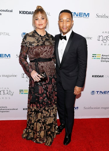 Chrissy Teigen and John Legend Walk Red Carpet After Announcing Second Pregnancy