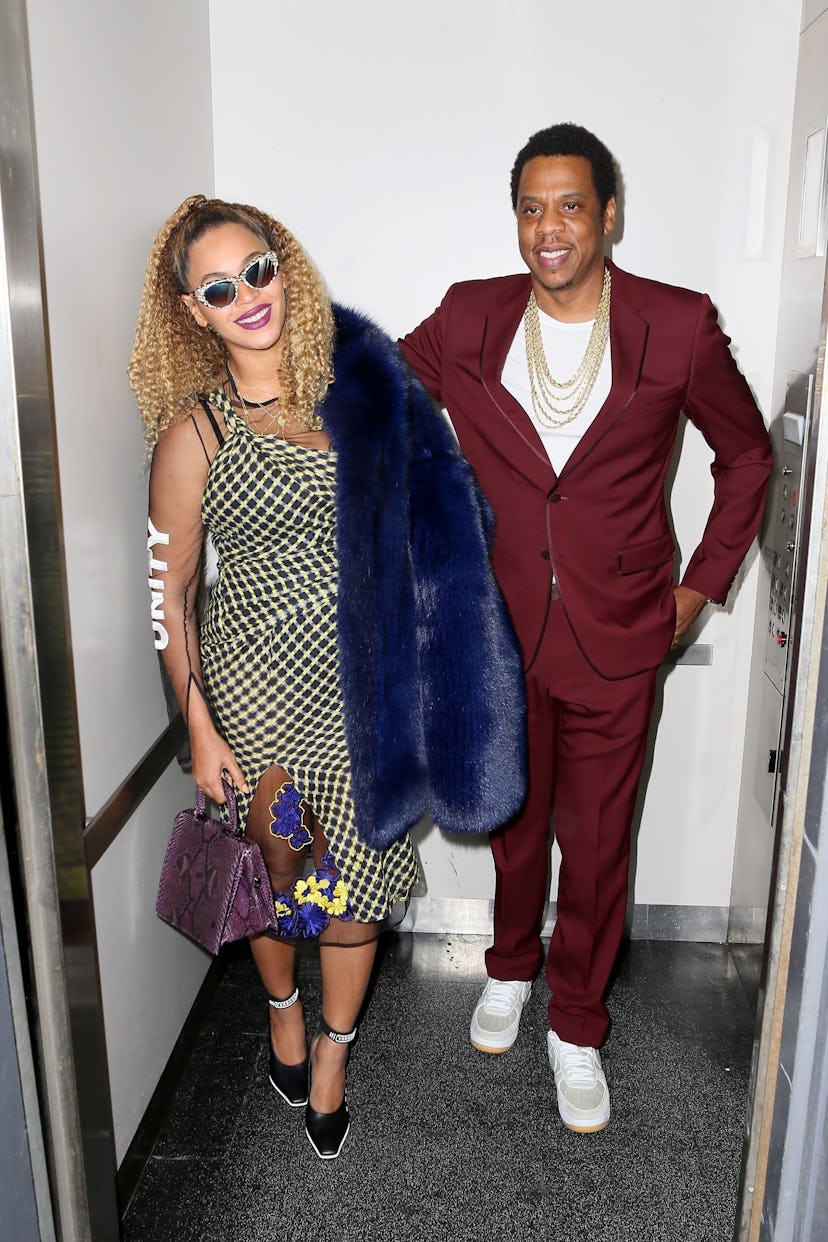 Jay-Z and Beyonce leaving the movies on his birthday