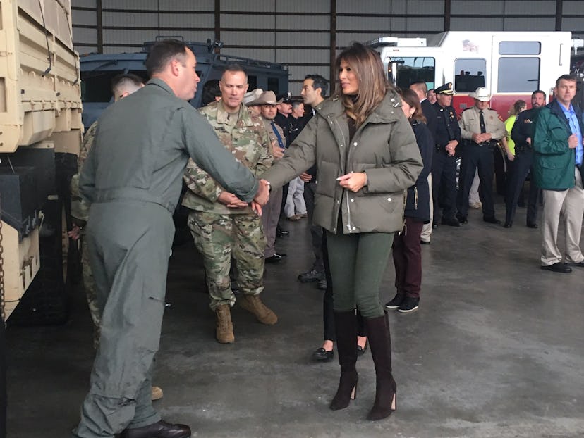 U.S. First Lady Melania Trump Visits Hurricane Victims in Corpus Christi, Texas