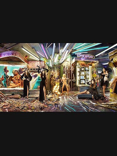 The David LaChapelle-lensed Kardashian family Christmas card with all the members posing differently...