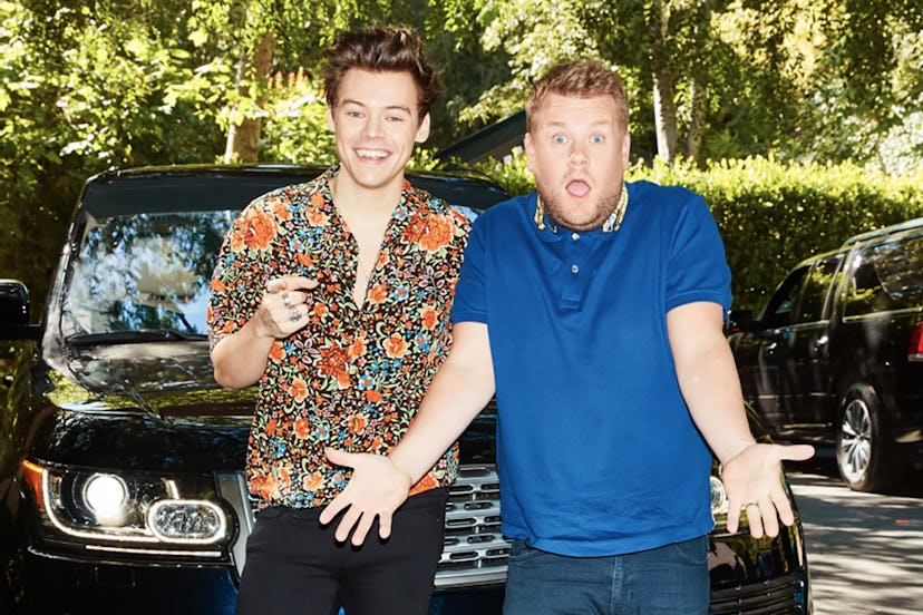 Harry Styles Kisses James Corden in Christmas ''Carpool Karaoke''