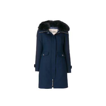 Aniyah faux fur top hooded wool parka