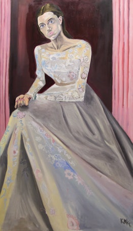 Kirke, Jemima, Allison in Her Wedding Dress, 2017, Oil on canvas, 68 x 40 inches.jpg