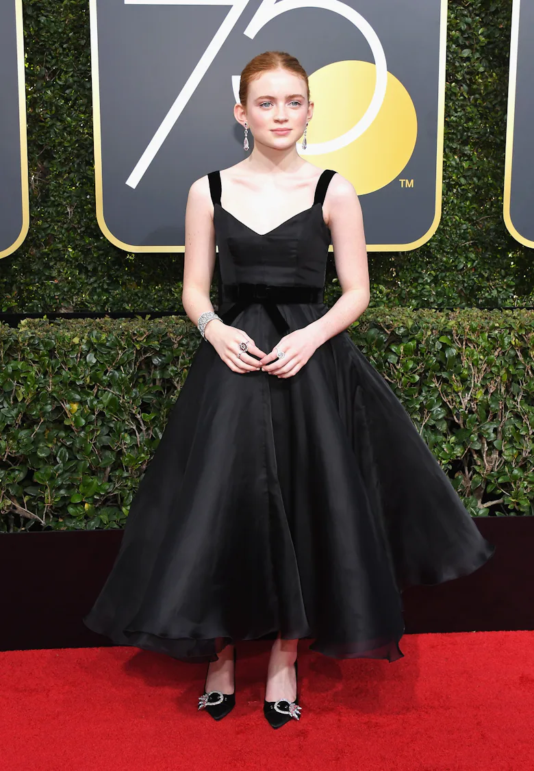 golden globe black dress Where's The Fun? What The Sombre Dress Code At The Globes Says About The Fashion Industry Right Now